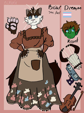 one sided ref, with extras (paw close up, headshot, inventory)